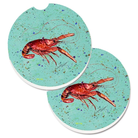 Carolines Treasures Crawfish  Cup Holder Car Coaster, PK2 8461CARC